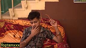 cute maid feels nervous during interview sex with boss