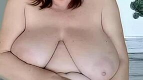 Granny MariaOlds dances in lilac and teases shaved pussy