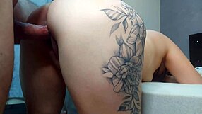 Esposa cheats with husband's friend while he's away for work.
