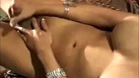 Shemale ejaculates all over her own face in amateur trans fun