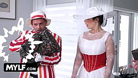 naughty milf nanny spoons cum in babysitter's mouth