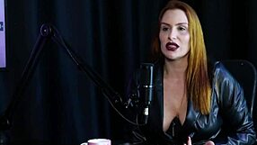 Blonde teen in sheer red lingerie explores bdsm submission with domme maisa pravo