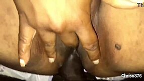 Amateur ebony woman enjoys close up anal thick fucking in african ghetto