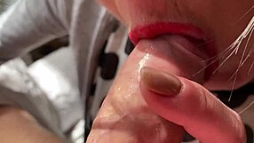 Milf teases neighbor with foreskin handjob