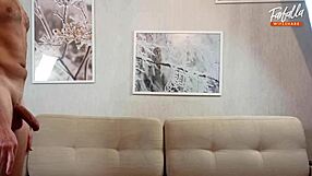 Blindfolded amateur guesses partners in masked mfm threesome sex game