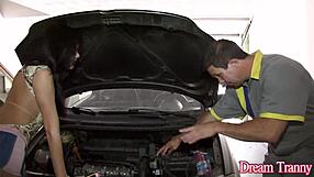 Super Hot Tranny Graziela Cinturinha Takes It Like The Slut She Is!