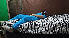 Sexy madrastra vents hot vagina odor while waiting in bed for nurse work time homemade porn