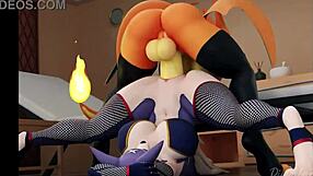 Charizard pokemon compilation with big tits and monster ass in wild action