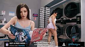 girlsway - bored girlfriends maya woulfe & summer col, are you fucking wildly at the laundromat?