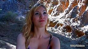 Naive blonde believes glamour shoot until spotting big cock