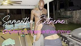 Watch Dre Strong pound Samantha Extreme outside for the neighbors to see!