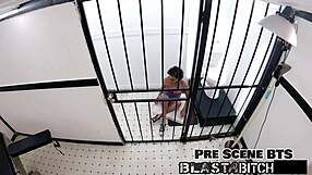 Rebel Wyatt sucks dick twice, spreads shaved pussy, and gets blasted with cum in vibrator play