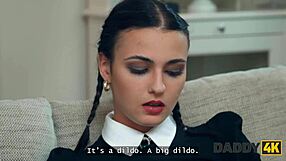 daddy4k slutty wednesday cheats on her bf with big black cock