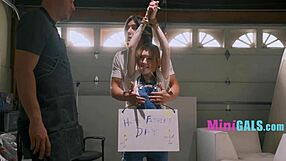 Taboo trio: father-in-law and uncle with petite teen, cheating passion?