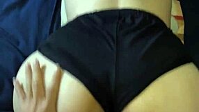 Real Amateur Fucks 18 Year Old's Perfect White Ass Without Removing Shorts