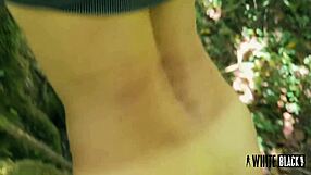 I stumbled on a crazy nympho in the woods craving cum inside her! 🌲💦