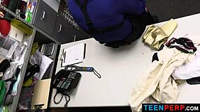 Kallie Caught SHOPLIFTING, Brought To BACK OFFICE