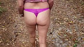 Showing Off Her Hot Ass Outdoors!