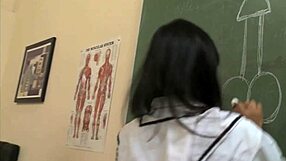 Asian slut deepthroats and takes BBC anal hard.