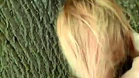 She begged for dick in the forest while moaning and gagging.