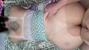 Hard fuck on doggy with my stepsister, creampie inside