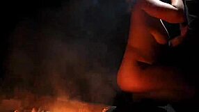 Naked Curvy Couple Sucking Cock in Forest Setting