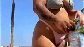 I Let a Guy Slap My Ass on the Beach and He Pulled Out His Dick - I Was Scared But Ended Up Sucking It