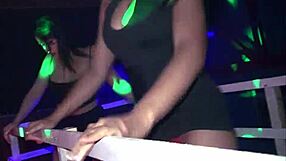 Brunette Lesbians Masturbate Big Asses Naked at Club