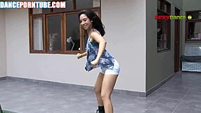 Mexican Teen 18+ Dances Seductively in Booty Shorts