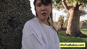 sexy and hot asian teen reveal her natural big boobs to her friend outdoors tomie tang charles dera 😍