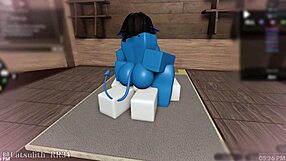 Demon girl rides monster cock in round 2 sex with follower.