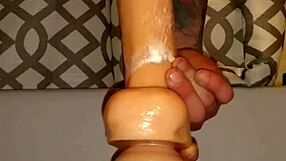 Huge Toys Stretch Ass In Quick Dildo Session, Leading To Intense Gaping And Anal Fucking