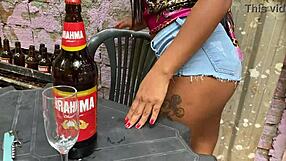 Latina Novinha Sits On Thick Dick At Bar