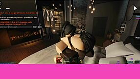 Big black cock fucks bent over prostitute