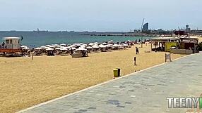 I spotted perfect tits at a nude beach in Barcelona
