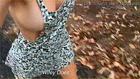 Wife runs in public outdoor sideboob big tits dare
