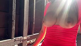 Italian Solo Big Tits Artemisia Love Hot Solo Bouncing Outside