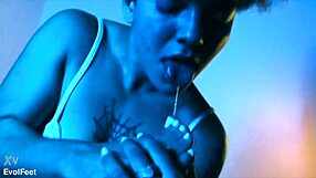 Emilly's Legs Licked Barefoot Nylon Toes Pov