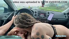 Latina emo's deep-throat and roadside fuck while wife films