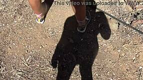 this milf is getting dirty with a stranger outdoors