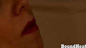 Lesbian slave moans and orgasms during strapon sex with dominant madame