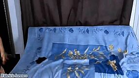 Young Married Babysitter Endures Double Anal and Vaginal Penetration in Sheer Red Outfit