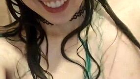 My First Shower Video with Blonde Milf Masturbating Dildo