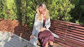 I Couldn't Resist Blonde Masturbating in Park, Fucked Her Hard
