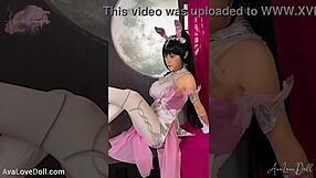 slutty shino moon queen cosplay bitch with tits and pussy