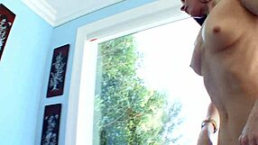 india summer jerks him off on her big tits after a hardcore doggystyle fuck