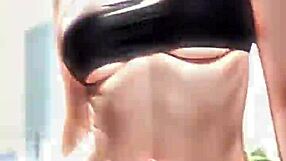 Bikini model Leticia poses seductively