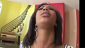 Misty Stone on her knees for big cock facial