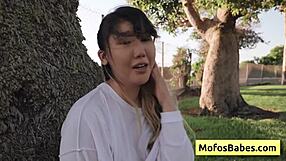 sexy and hot asian teen reveal her natural big boobs to her friend outdoors tomie tang charles dera 😍