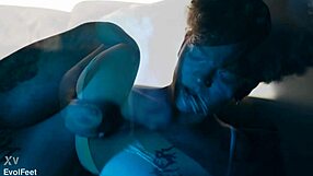 Emilly's Legs Licked Barefoot Nylon Toes Pov